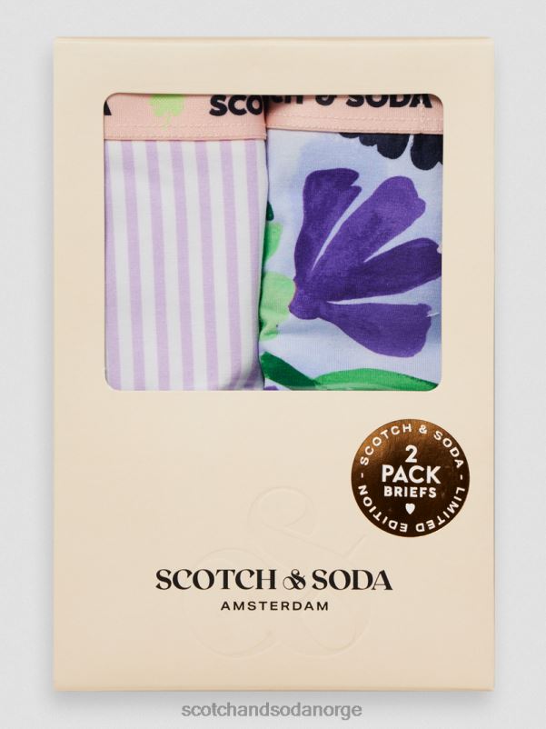 barn 2-paks trykte truser kombinasjon b N40XD762 klær Scotch & Soda