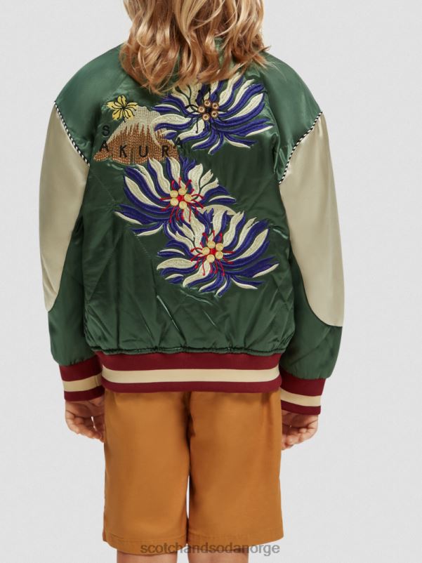 barn brodert sateng bomberjakke militær N40XD791 klær Scotch & Soda