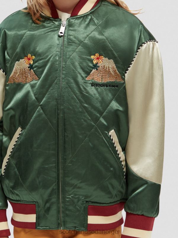 barn brodert sateng bomberjakke militær N40XD791 klær Scotch & Soda