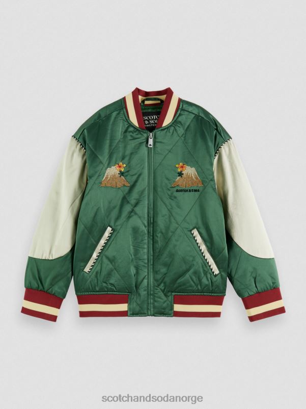 barn brodert sateng bomberjakke militær N40XD791 klær Scotch & Soda