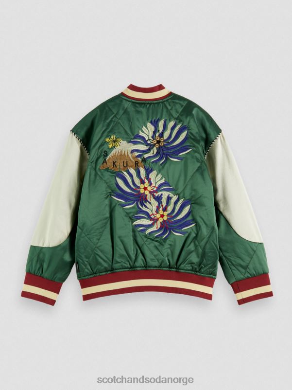 barn brodert sateng bomberjakke militær N40XD791 klær Scotch & Soda