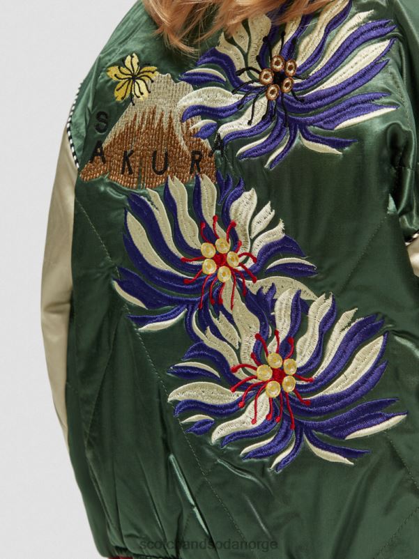 barn brodert sateng bomberjakke militær N40XD791 klær Scotch & Soda