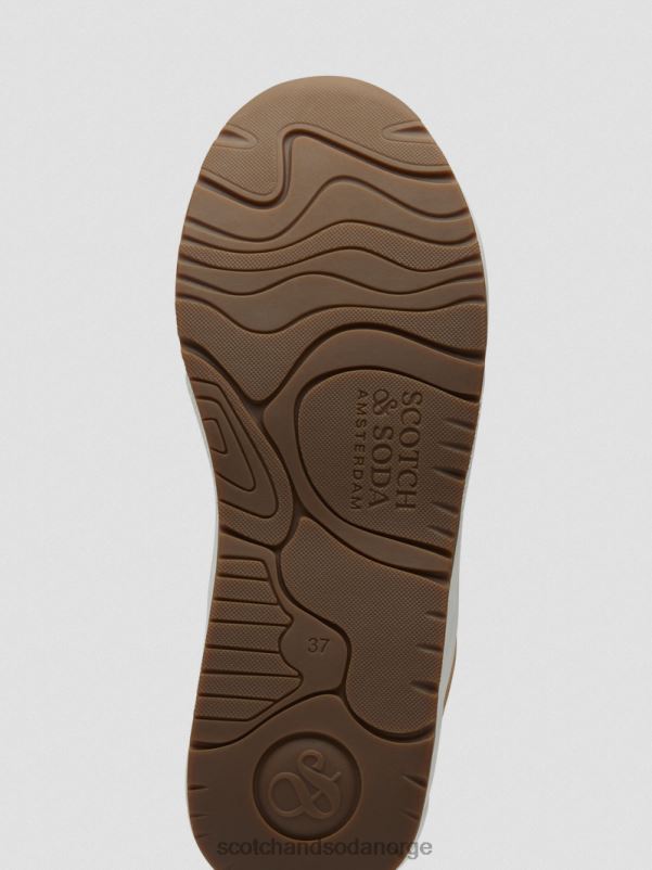 kvinner celest sneakers i semsket skinn brun/lilla multi N40XD260 fottøy Scotch & Soda