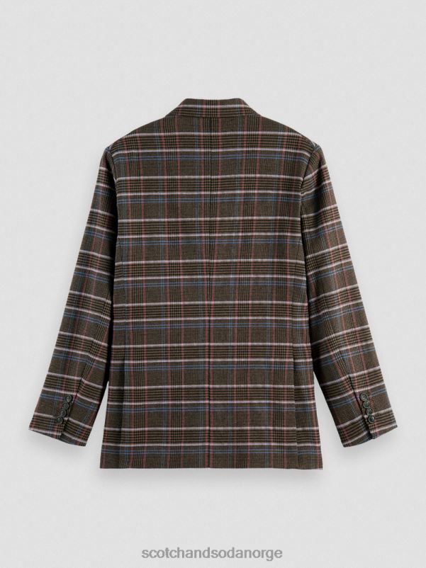kvinner Heritage dobbeltspent rutete blazer arv pop N40XD180 klær Scotch & Soda