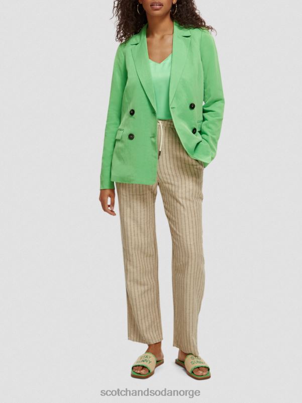 kvinner dobbeltspent blazer lys parakitt N40XD176 klær Scotch & Soda