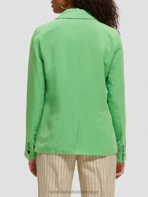 kvinner dobbeltspent blazer lys parakitt N40XD176 klær Scotch & Soda