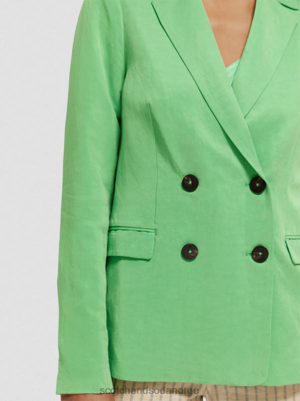 kvinner dobbeltspent blazer lys parakitt N40XD176 klær Scotch & Soda