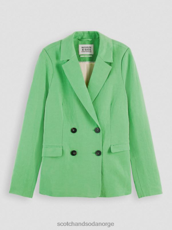 kvinner dobbeltspent blazer lys parakitt N40XD176 klær Scotch & Soda