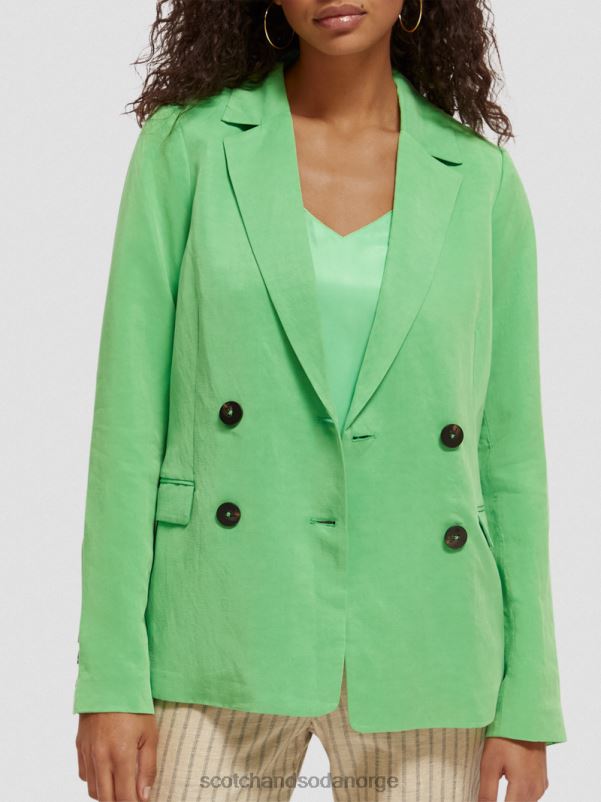 kvinner dobbeltspent blazer lys parakitt N40XD176 klær Scotch & Soda