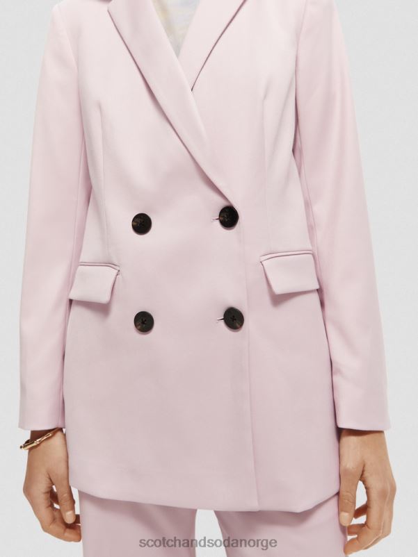 kvinner dobbeltspent skreddersydd blazer lavendel N40XD175 klær Scotch & Soda