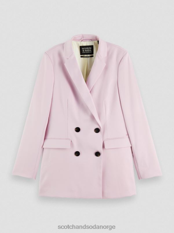 kvinner dobbeltspent skreddersydd blazer lavendel N40XD175 klær Scotch & Soda