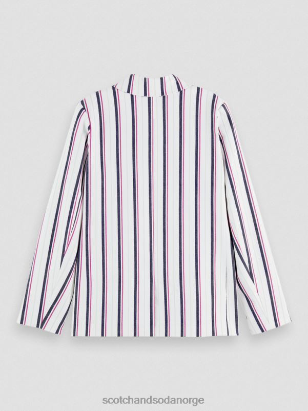 kvinner dobbeltspent stripet blazer klubbstripe N40XD173 klær Scotch & Soda