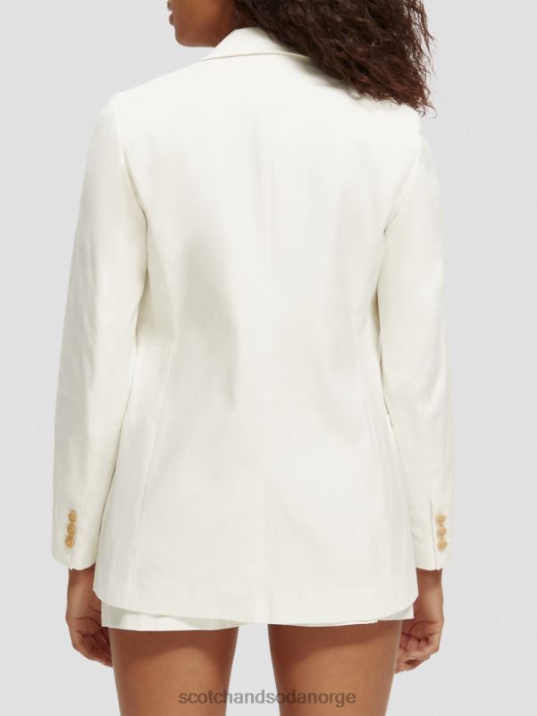 kvinner enkeltspent blazer off white N40XD181 klær Scotch & Soda