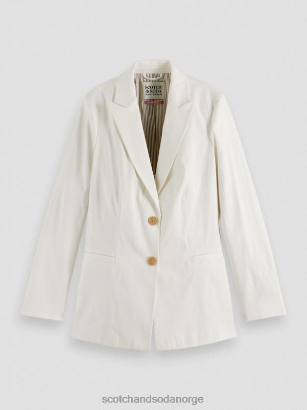 kvinner enkeltspent blazer off white N40XD181 klær Scotch & Soda