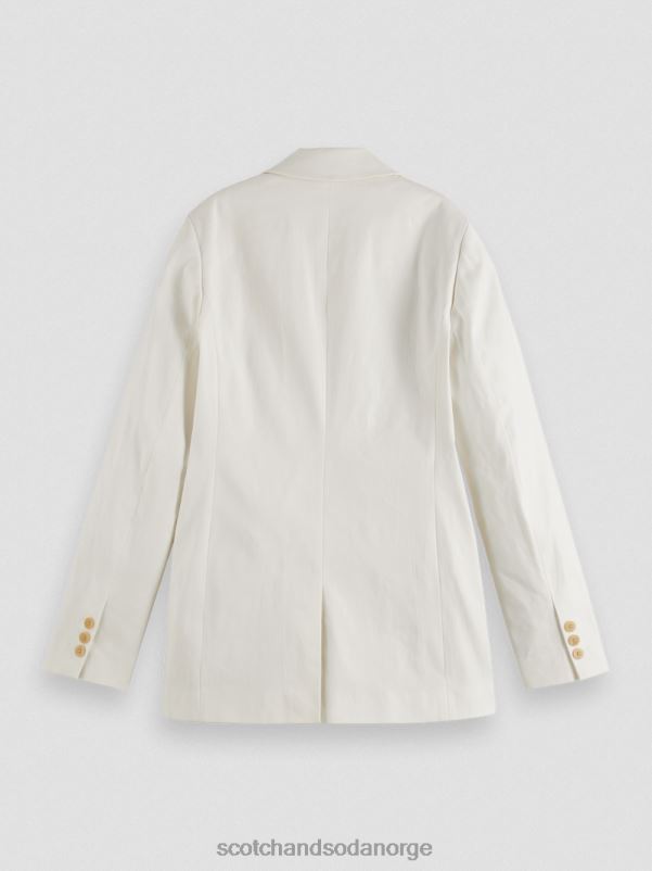 kvinner enkeltspent blazer off white N40XD181 klær Scotch & Soda