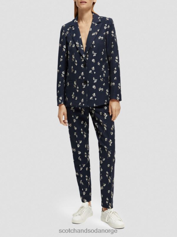 kvinner jacquard blazer med avslappet passform tulipaner N40XD174 klær Scotch & Soda