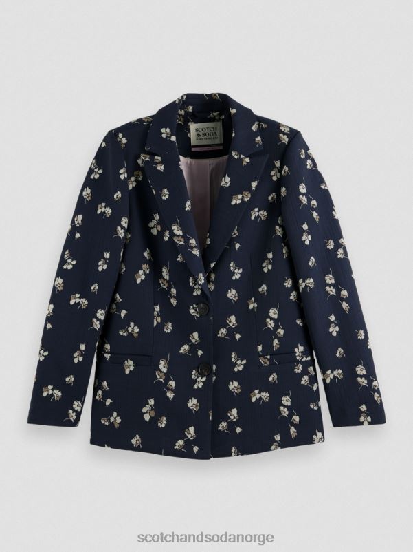kvinner jacquard blazer med avslappet passform tulipaner N40XD174 klær Scotch & Soda