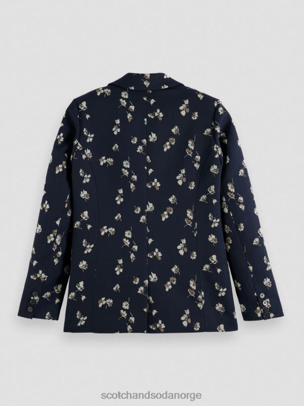 kvinner jacquard blazer med avslappet passform tulipaner N40XD174 klær Scotch & Soda