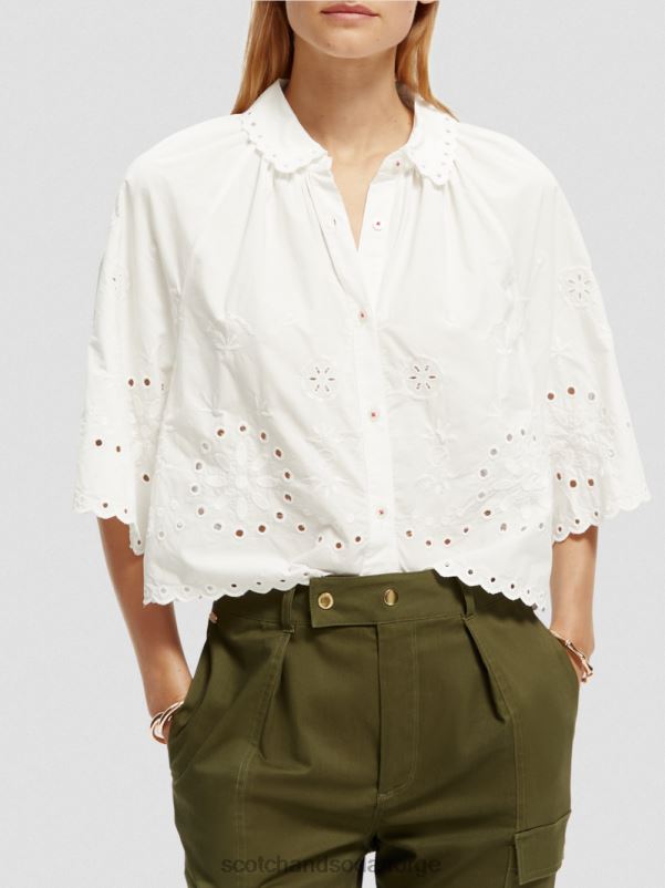 kvinner broderie anglaise crop topp hvit N40XD40 klær Scotch & Soda