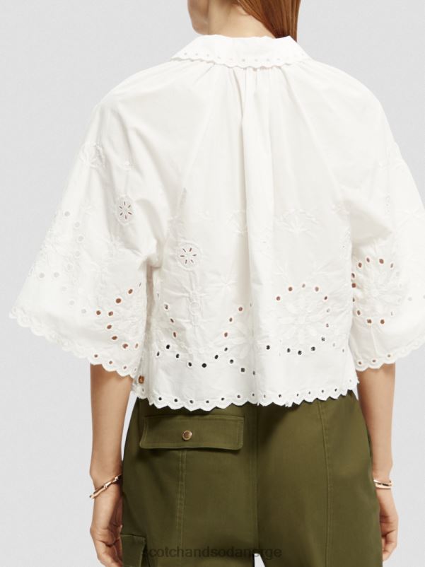 kvinner broderie anglaise crop topp hvit N40XD40 klær Scotch & Soda