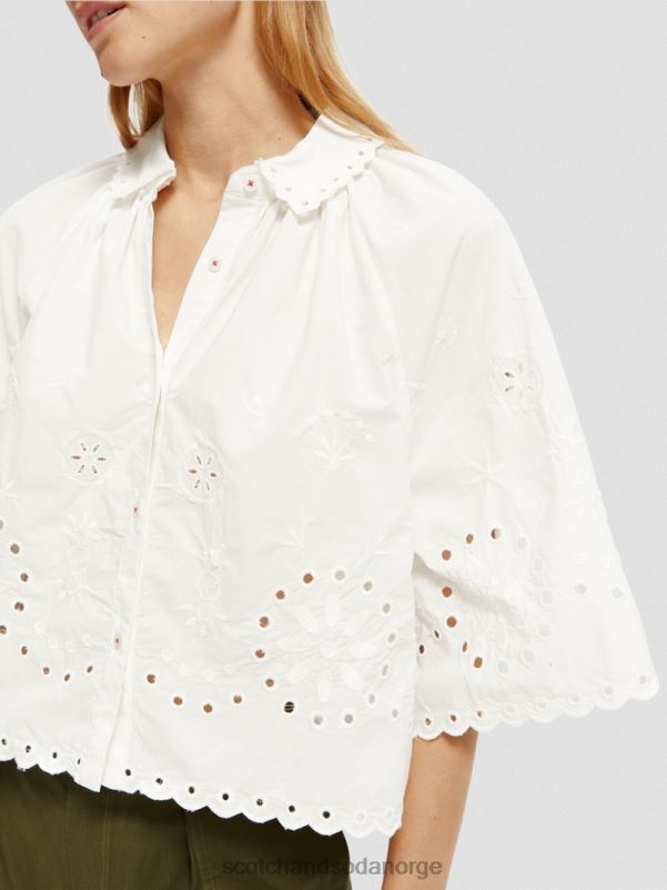 kvinner broderie anglaise crop topp hvit N40XD40 klær Scotch & Soda