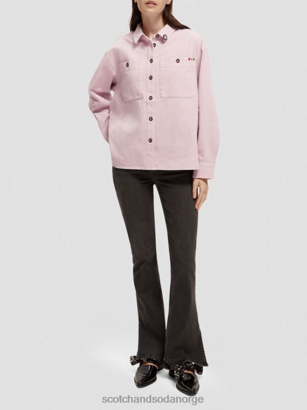kvinner militær skjorte lavendel N40XD49 klær Scotch & Soda