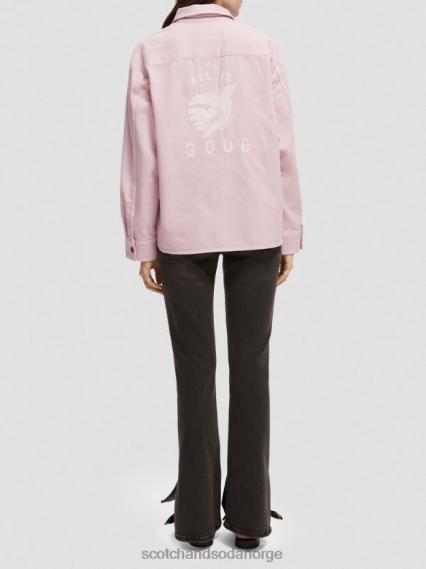 kvinner militær skjorte lavendel N40XD49 klær Scotch & Soda