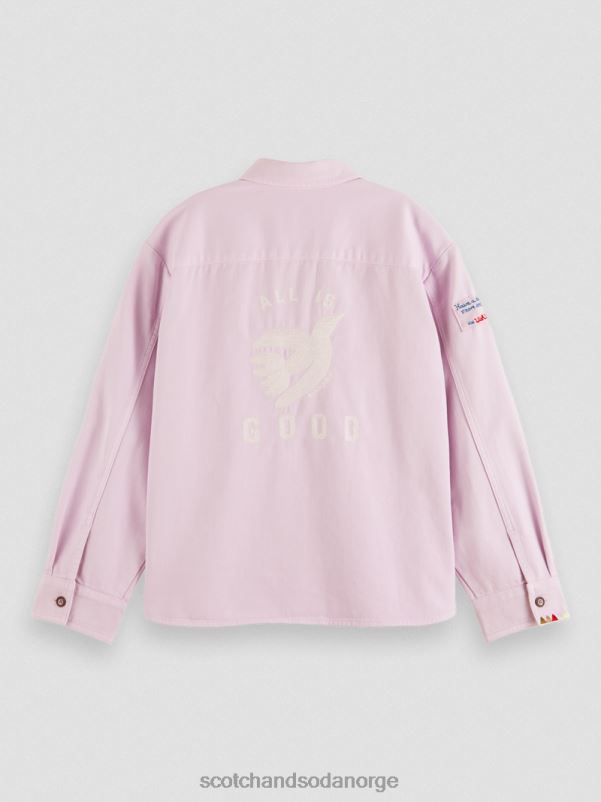 kvinner militær skjorte lavendel N40XD49 klær Scotch & Soda