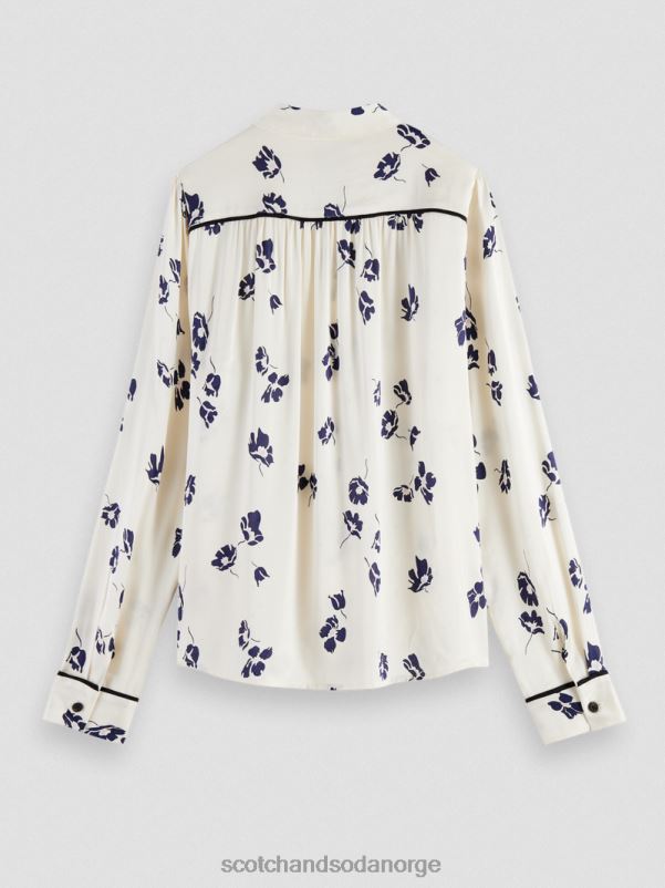 kvinner skjorte med smal passform tulipaner N40XD55 klær Scotch & Soda