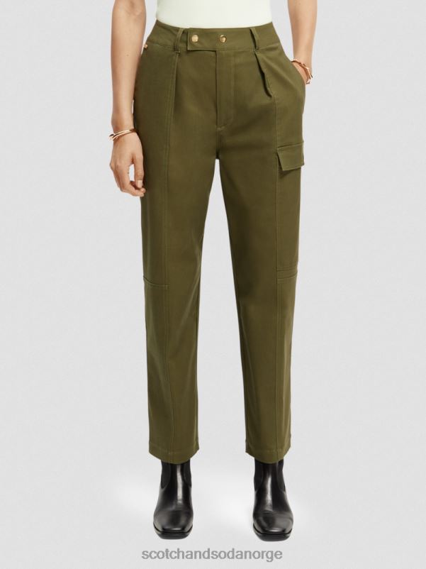 kvinner bruksbukser for arbeidsklær militærgrønn N40XD160 klær Scotch & Soda