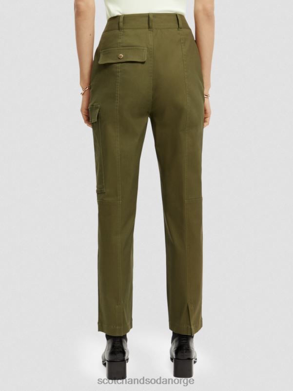 kvinner bruksbukser for arbeidsklær militærgrønn N40XD160 klær Scotch & Soda
