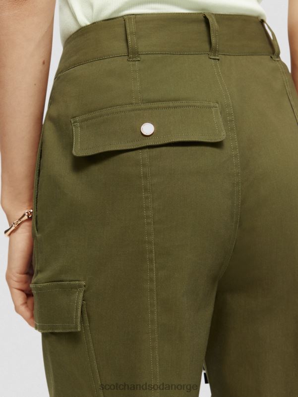 kvinner bruksbukser for arbeidsklær militærgrønn N40XD160 klær Scotch & Soda
