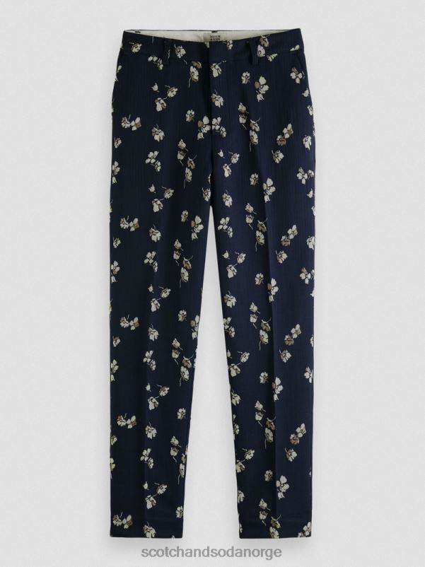 kvinner den lave mellomhøyde jacquardbuksen med slim passform tulipaner N40XD153 klær Scotch & Soda