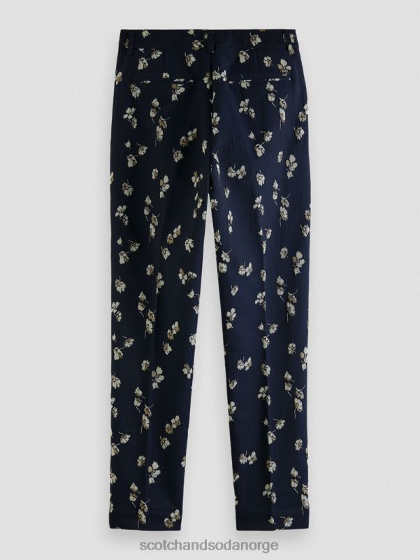 kvinner den lave mellomhøyde jacquardbuksen med slim passform tulipaner N40XD153 klær Scotch & Soda