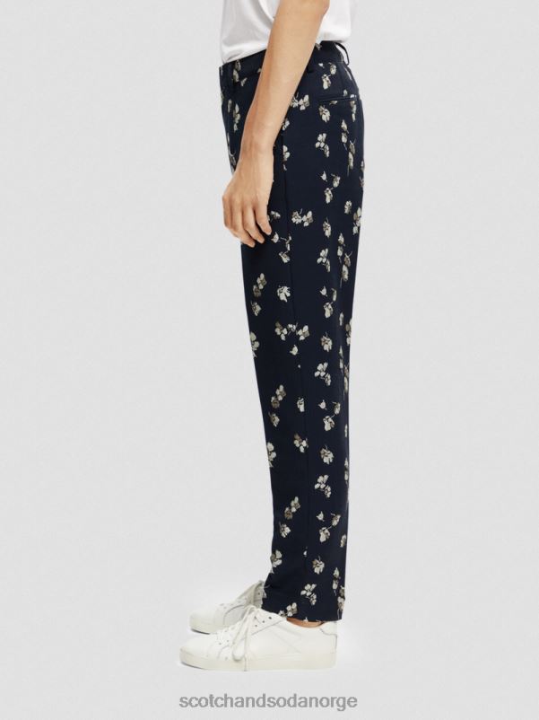 kvinner den lave mellomhøyde jacquardbuksen med slim passform tulipaner N40XD153 klær Scotch & Soda