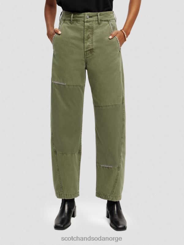 kvinner pip kjæresten passet økologisk bomull chino militærgrønt N40XD169 klær Scotch & Soda