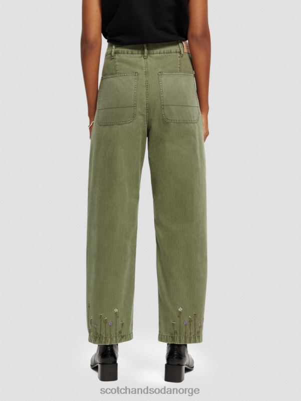 kvinner pip kjæresten passet økologisk bomull chino militærgrønt N40XD169 klær Scotch & Soda