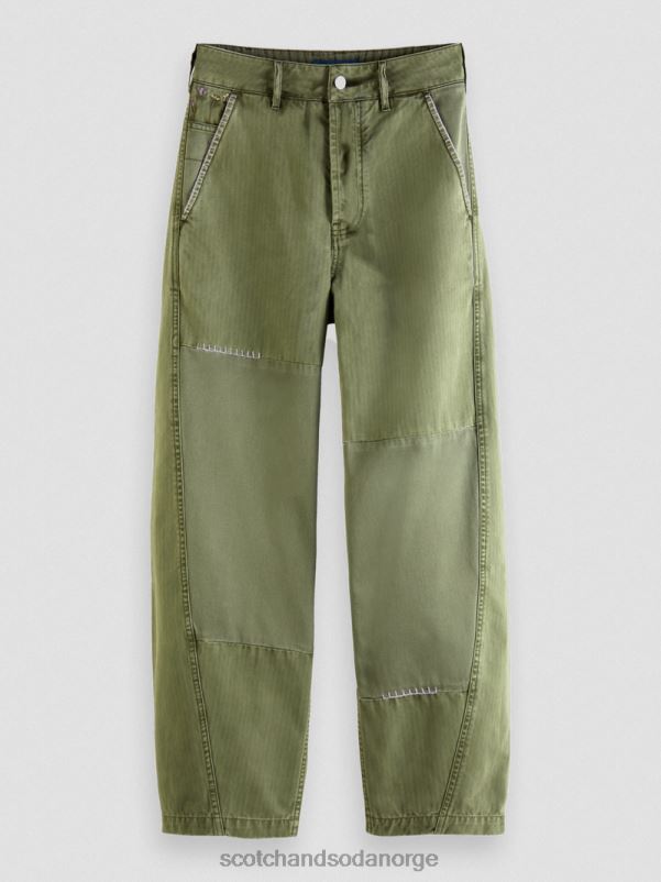 kvinner pip kjæresten passet økologisk bomull chino militærgrønt N40XD169 klær Scotch & Soda