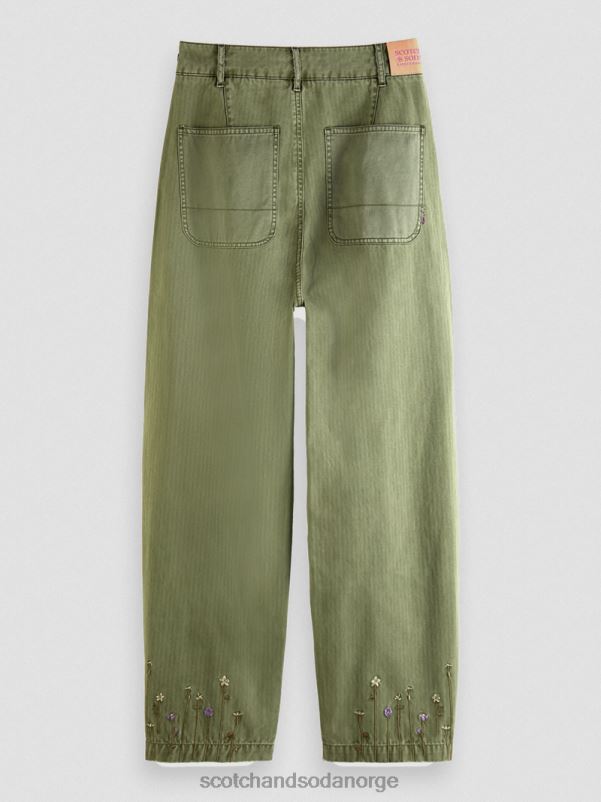 kvinner pip kjæresten passet økologisk bomull chino militærgrønt N40XD169 klær Scotch & Soda