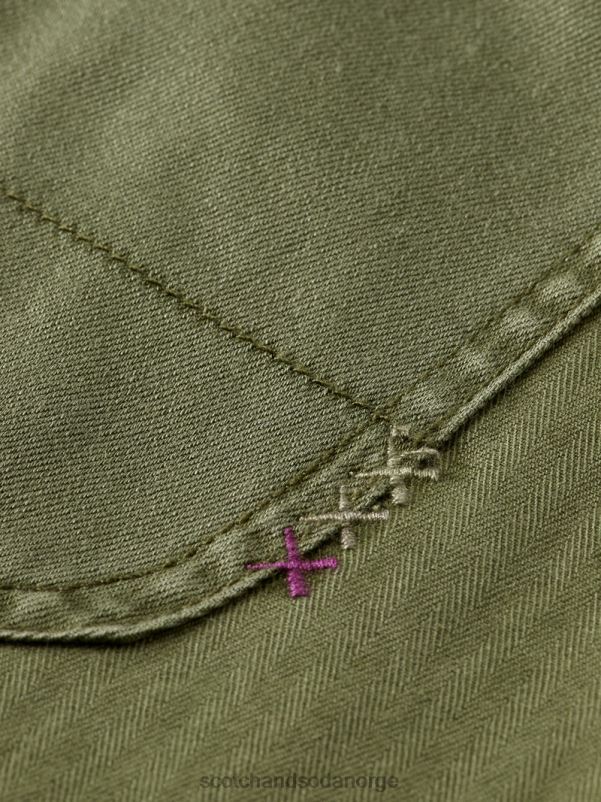 kvinner pip kjæresten passet økologisk bomull chino militærgrønt N40XD169 klær Scotch & Soda