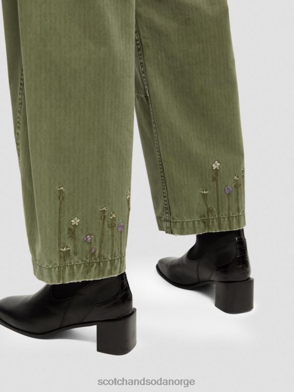 kvinner pip kjæresten passet økologisk bomull chino militærgrønt N40XD169 klær Scotch & Soda