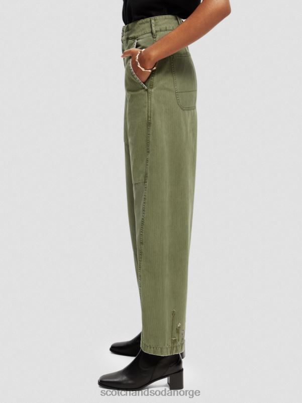 kvinner pip kjæresten passet økologisk bomull chino militærgrønt N40XD169 klær Scotch & Soda