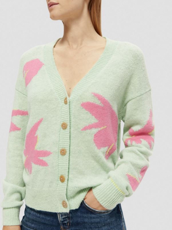 kvinner intarsia strikket cardigan i boxy-fit kombo a N40XD127 klær Scotch & Soda