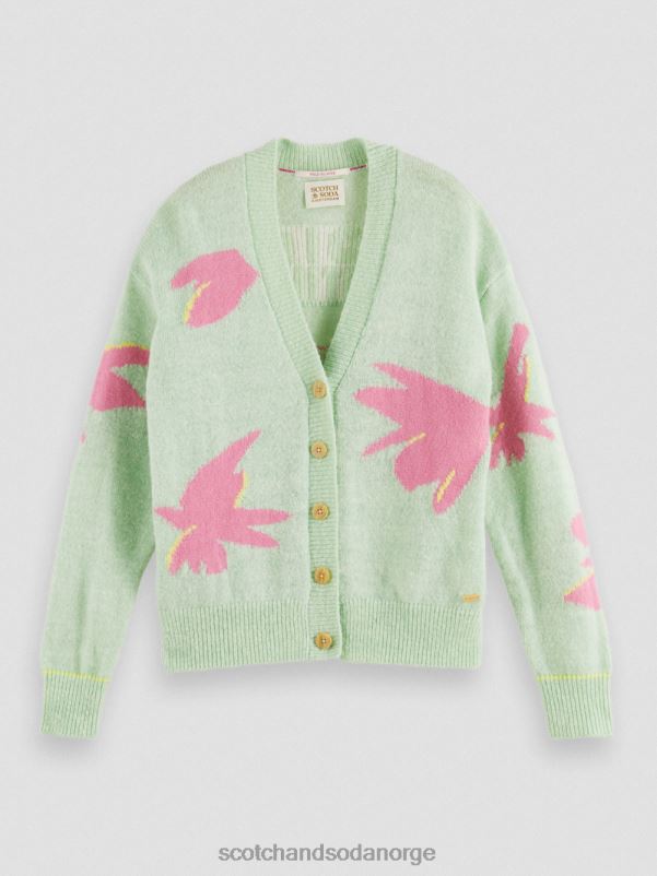 kvinner intarsia strikket cardigan i boxy-fit kombo a N40XD127 klær Scotch & Soda