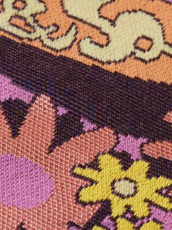 kvinner jacquard cardigan med v-hals orkide rosa N40XD129 klær Scotch & Soda