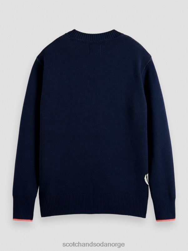 kvinner looney tunes brodert cardigan i økologisk bomull natt N40XD126 klær Scotch & Soda
