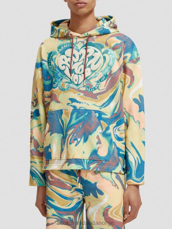 kvinner født til å elske hettegenser marmor N40XD212 klær Scotch & Soda