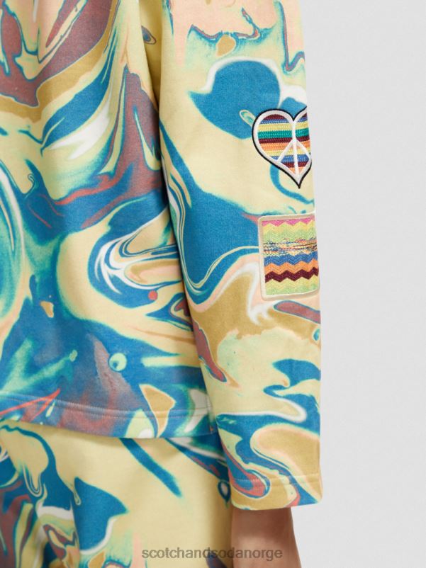 kvinner født til å elske hettegenser marmor N40XD212 klær Scotch & Soda