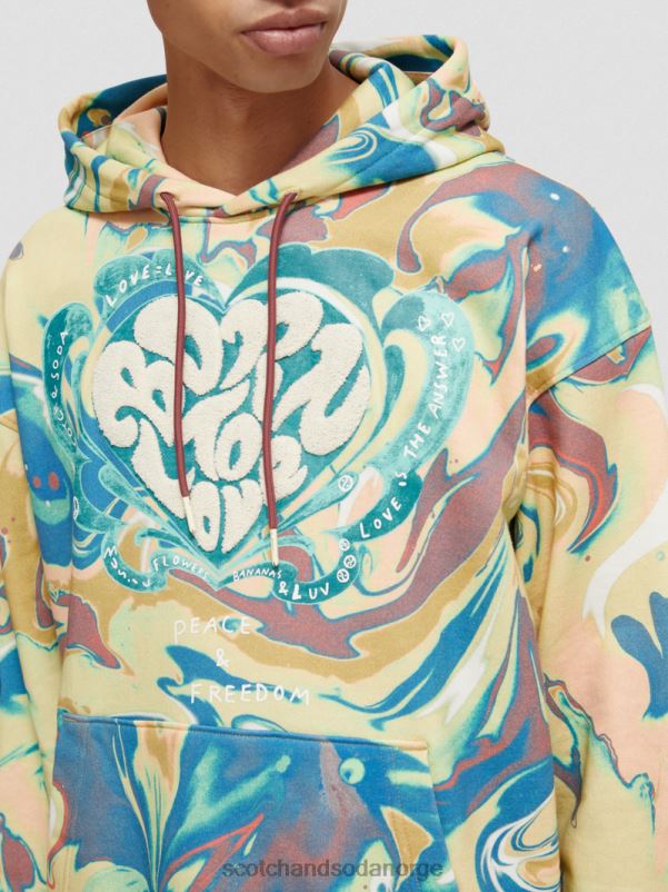kvinner født til å elske hettegenser marmor N40XD212 klær Scotch & Soda