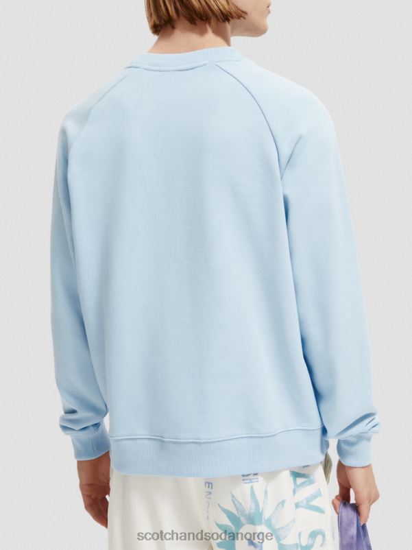 kvinner genser med rund hals i økologisk bomull himmel N40XD197 klær Scotch & Soda
